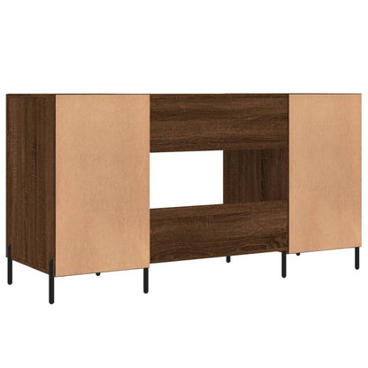 Desk Brown Oak 140x50x75 cm Engineered Wood