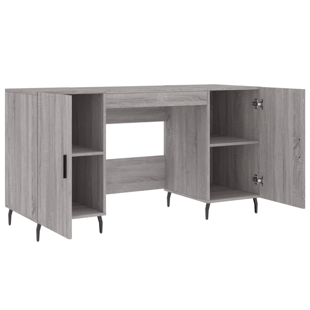 Desk Grey Sonoma 140x50x75 cm Engineered Wood