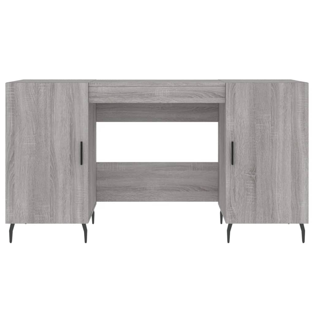 Desk Grey Sonoma 140x50x75 cm Engineered Wood