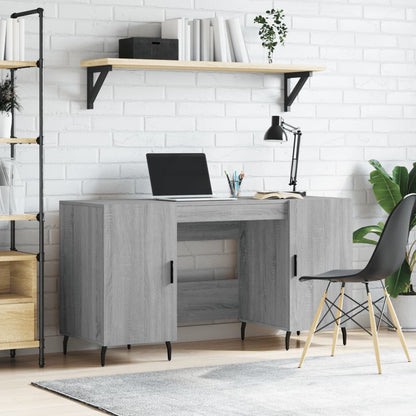 Desk Grey Sonoma 140x50x75 cm Engineered Wood