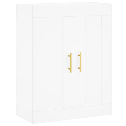 Wall Mounted Cabinet White 69.5x34x90 cm Engineered Wood