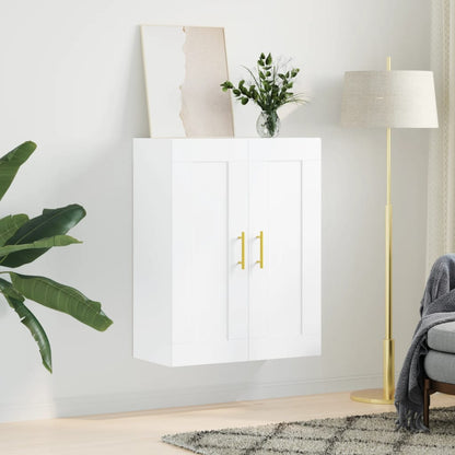 Wall Mounted Cabinet White 69.5x34x90 cm Engineered Wood