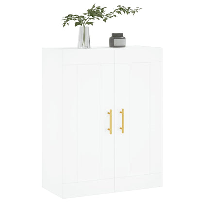 Wall Mounted Cabinet White 69.5x34x90 cm Engineered Wood