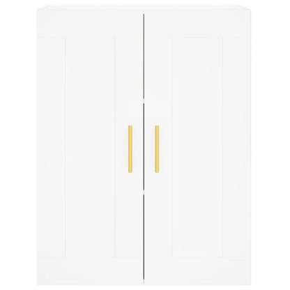 Wall Mounted Cabinet White 69.5x34x90 cm Engineered Wood