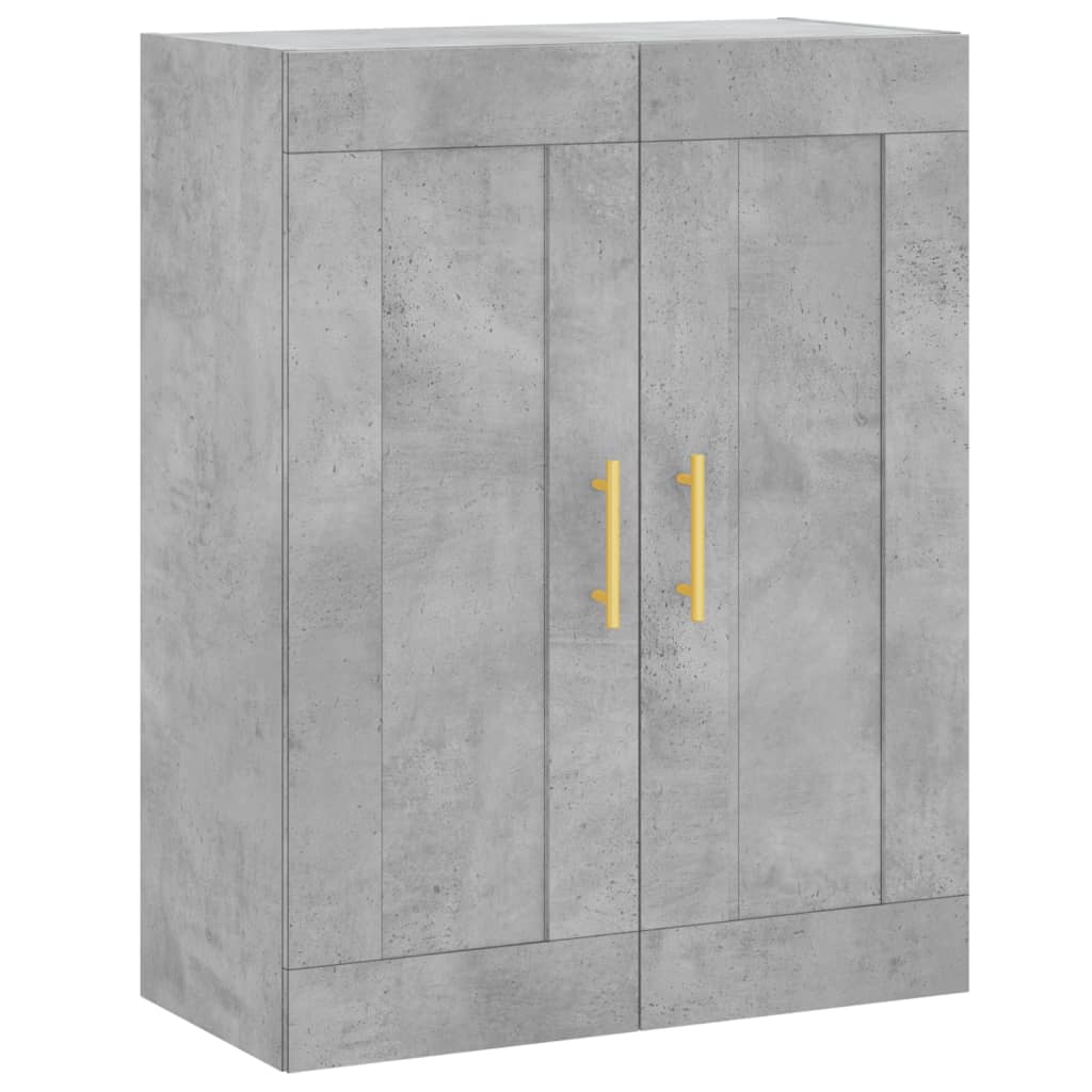 Wall Mounted Cabinet Concrete Grey 69.5x34x90 cm Engineered Wood