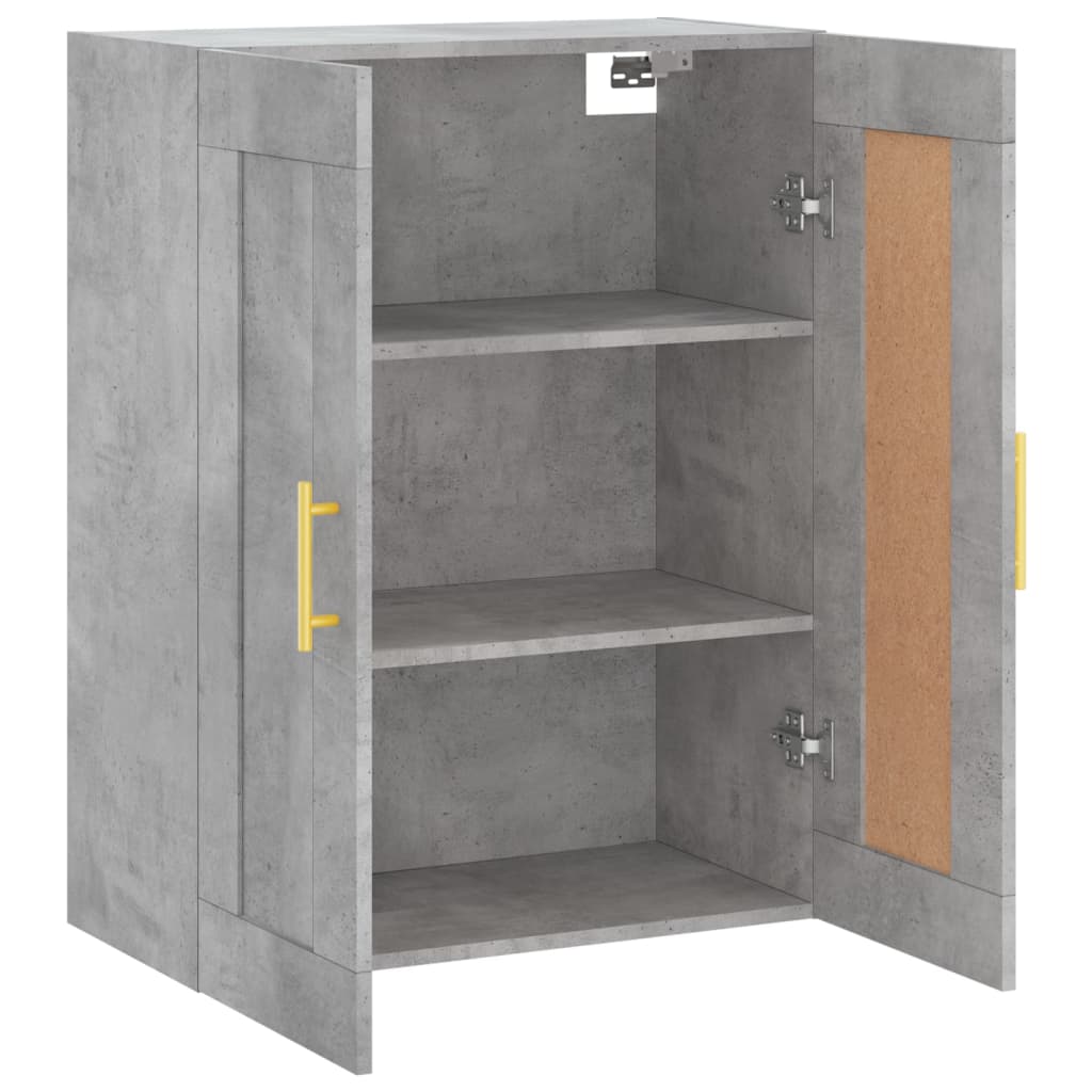 Wall Mounted Cabinet Concrete Grey 69.5x34x90 cm Engineered Wood