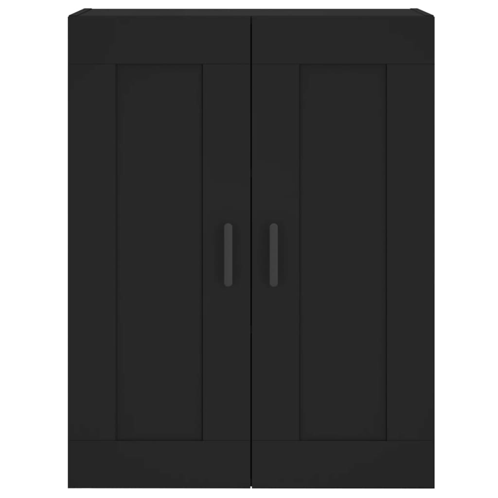 Wall Mounted Cabinet Black 69.5x34x90 cm Engineered Wood