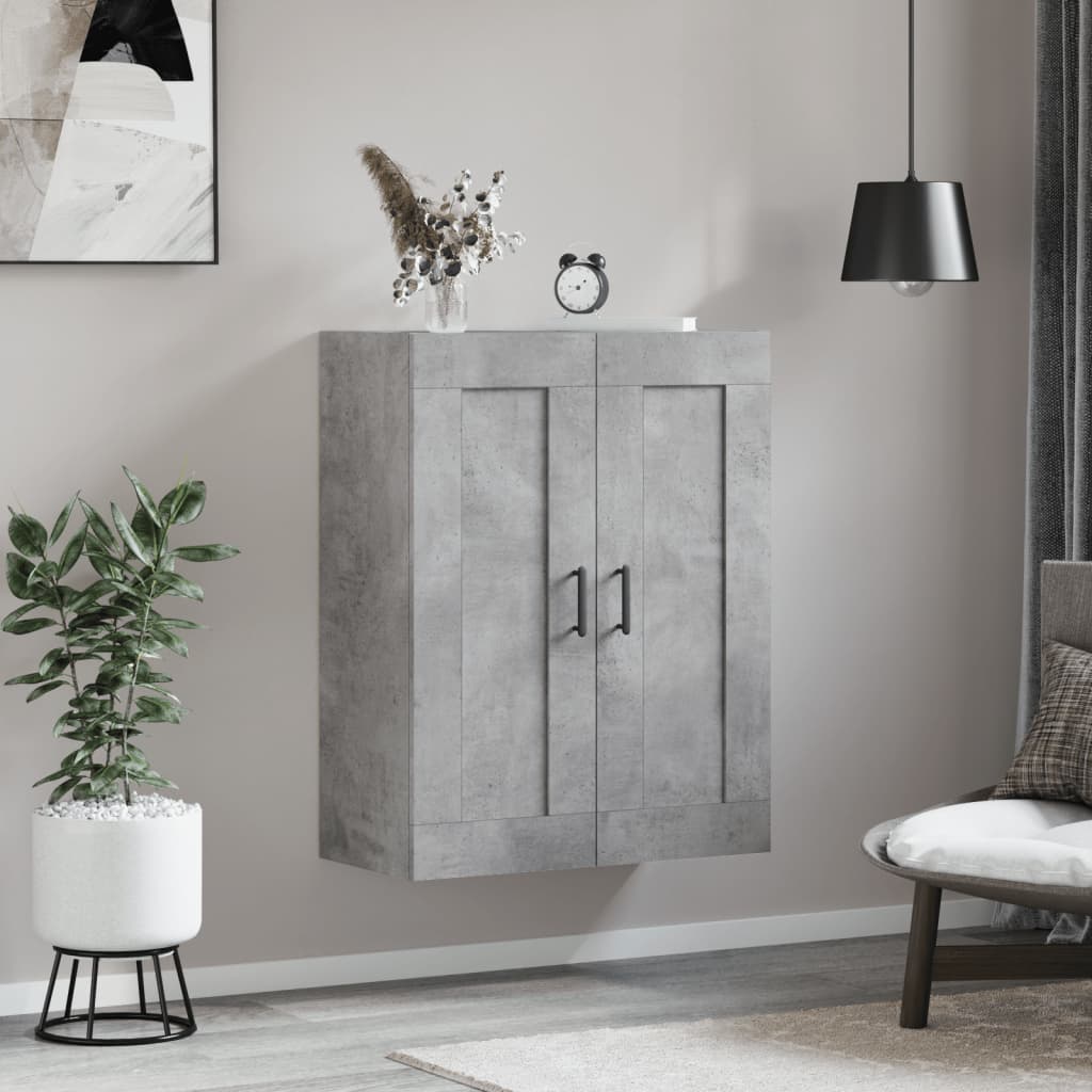 Wall Mounted Cabinet Concrete Grey 69.5x34x90 cm Engineered Wood