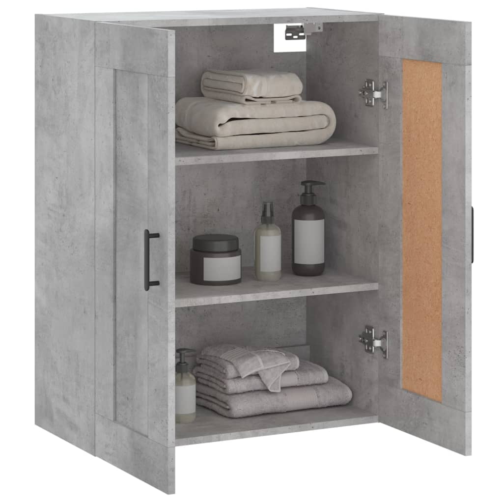 Wall Mounted Cabinet Concrete Grey 69.5x34x90 cm Engineered Wood