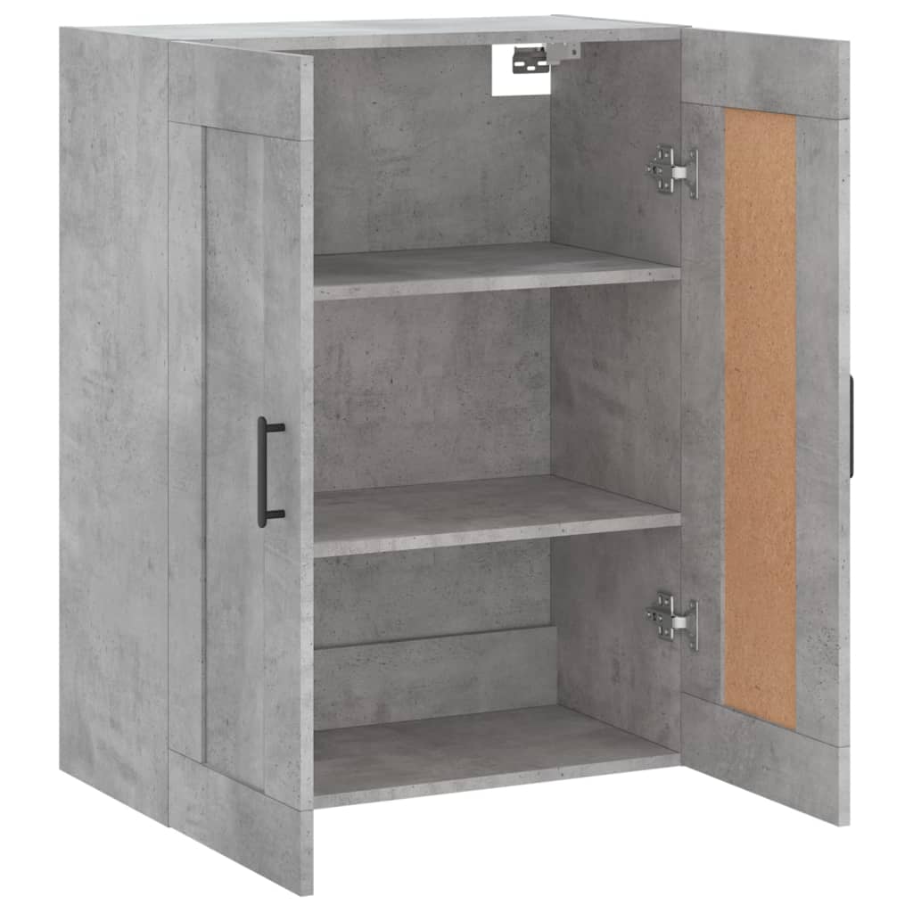 Wall Mounted Cabinet Concrete Grey 69.5x34x90 cm Engineered Wood