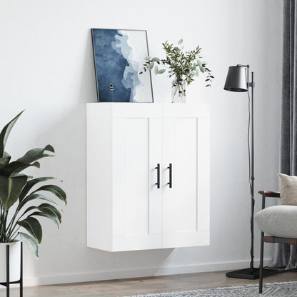 Wall Mounted Cabinet White 69.5x34x90 cm Engineered Wood