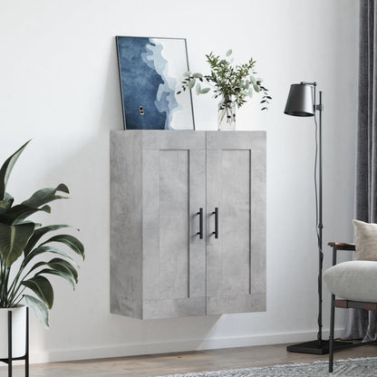 Wall Mounted Cabinet Concrete Grey 69.5x34x90 cm Engineered Wood