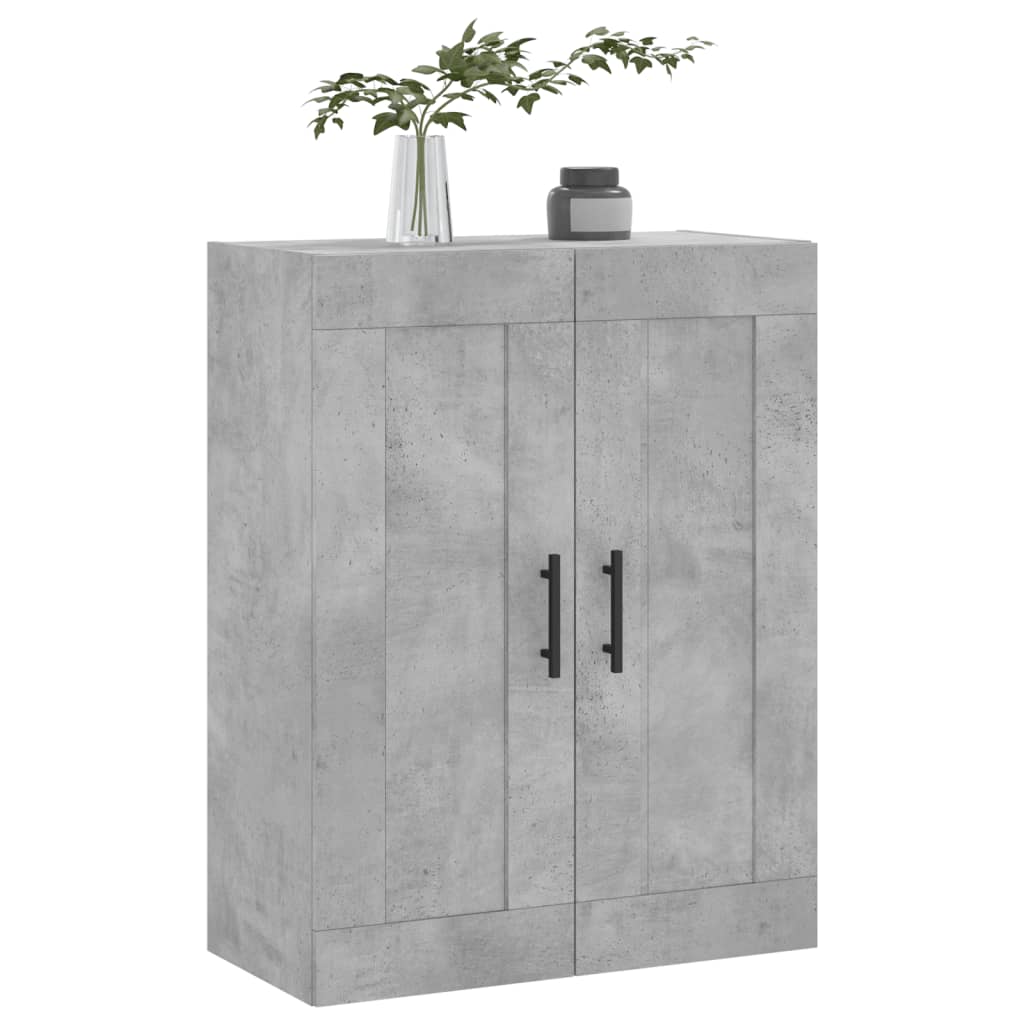 Wall Mounted Cabinet Concrete Grey 69.5x34x90 cm Engineered Wood