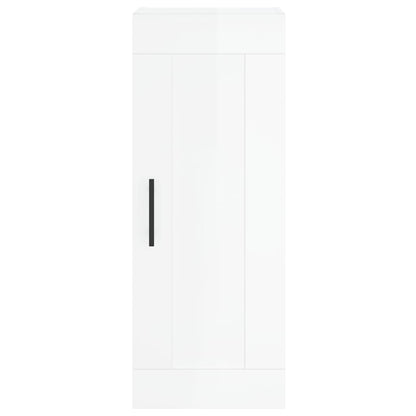 Wall Mounted Cabinet High Gloss White 34.5x34x90 cm Engineered Wood