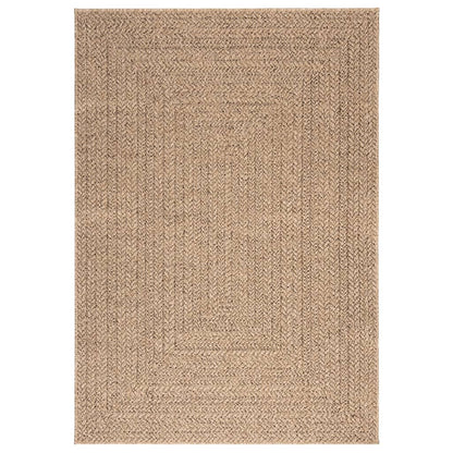 Rug 140x200 cm Jute Look Indoor and Outdoor