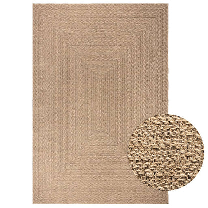 Rug ZIZUR 200x290 cm Jute Look Indoor and Outdoor