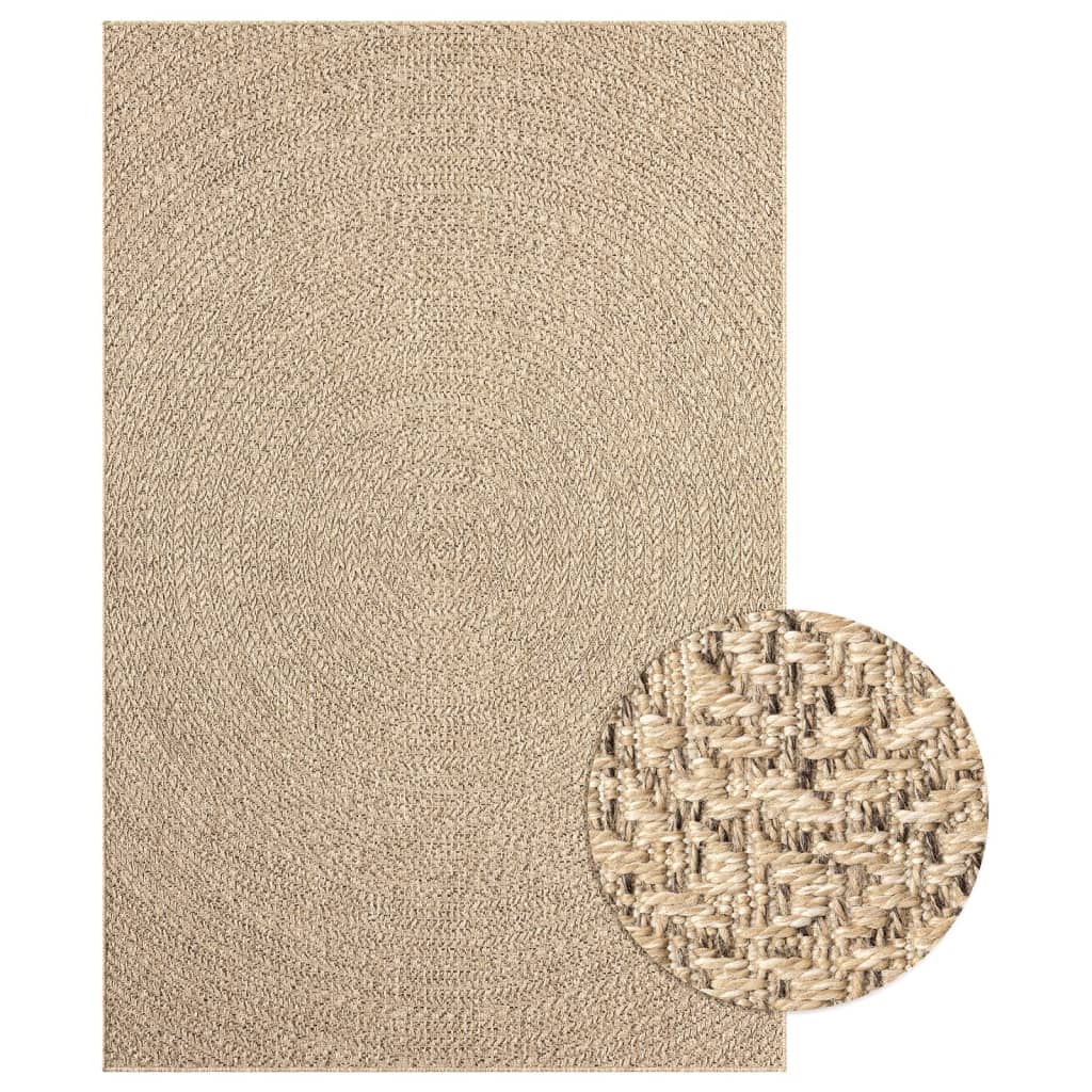 Rug ZIZUR 160x230 cm Jute Look Indoor and Outdoor