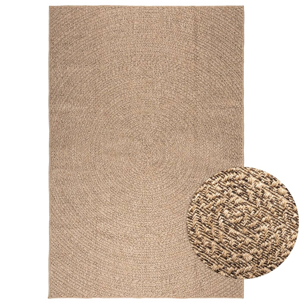 Rug ZIZUR 200x290 cm Jute Look Indoor and Outdoor