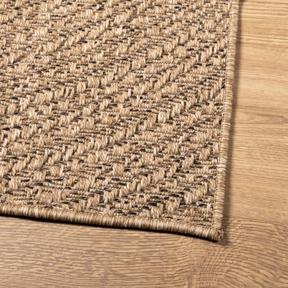 Rug ZIZUR 200x290 cm Jute Look Indoor and Outdoor