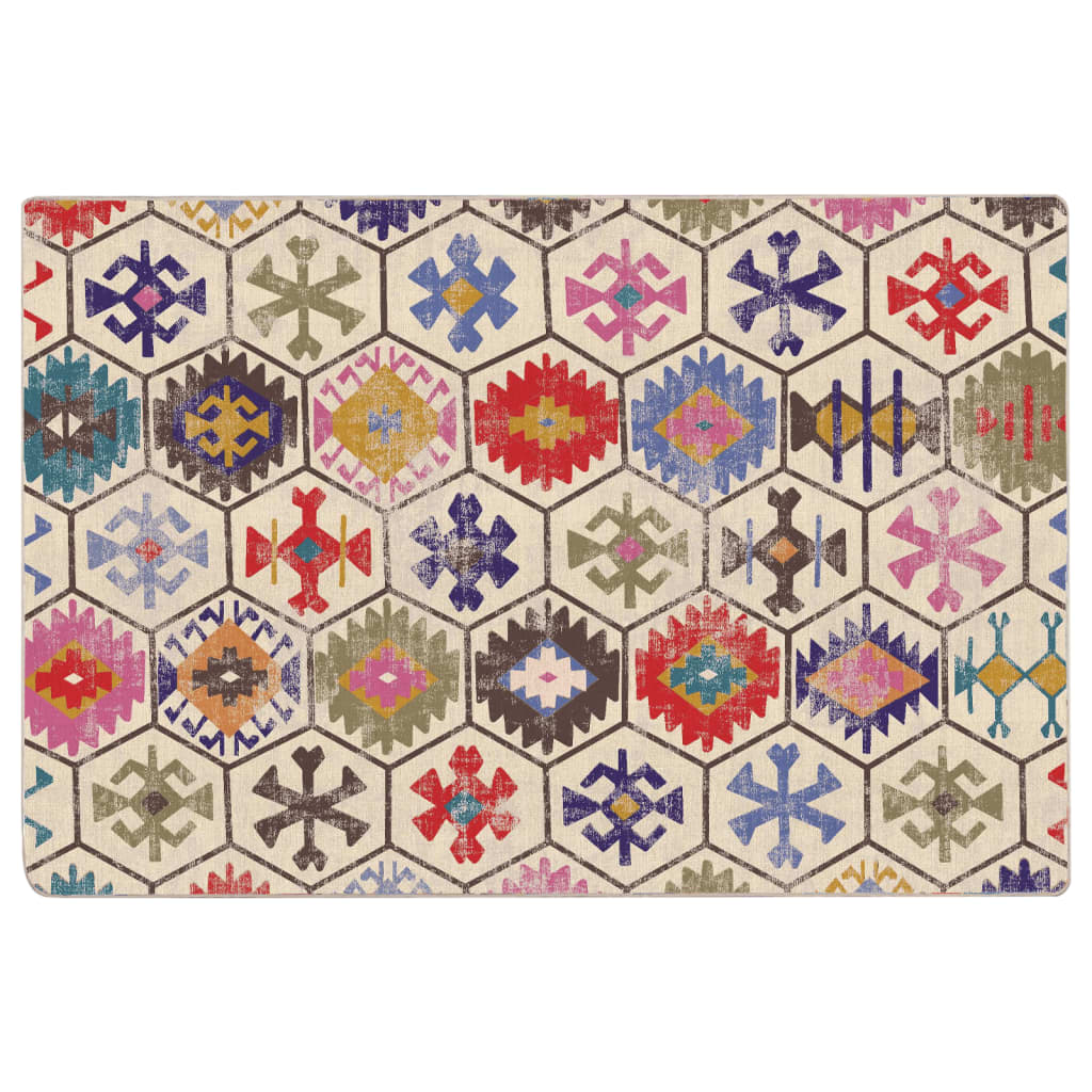 Rug Washable Multicolour 120x180 cm Anti Slip