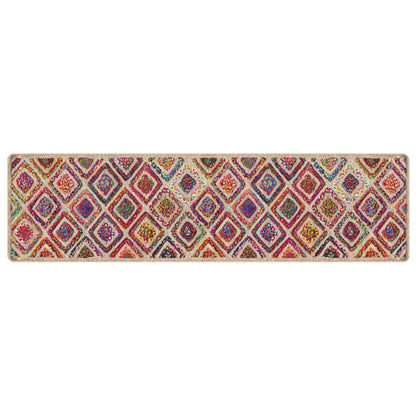 Rug Washable Multicolour 80x300 cm Anti Slip