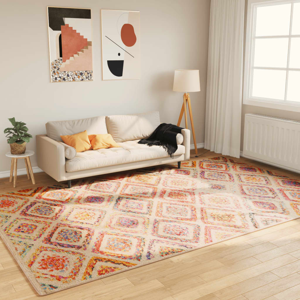 Rug Washable Multicolour 190x300 cm Anti Slip