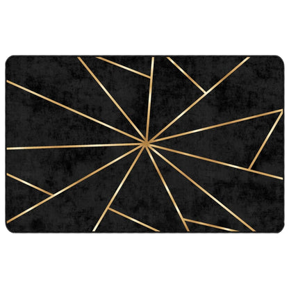 Rug Washable Black and Gold 190x300 cm Anti Slip