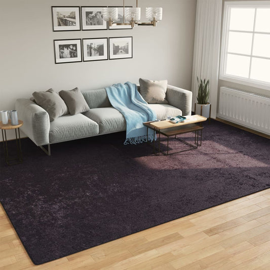 Rug Washable Anthracite 400x300 cm Anti Slip