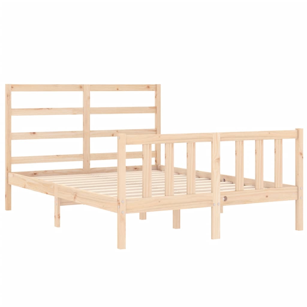 Bed Frame without Mattress 120x200 cm Solid Wood Pine