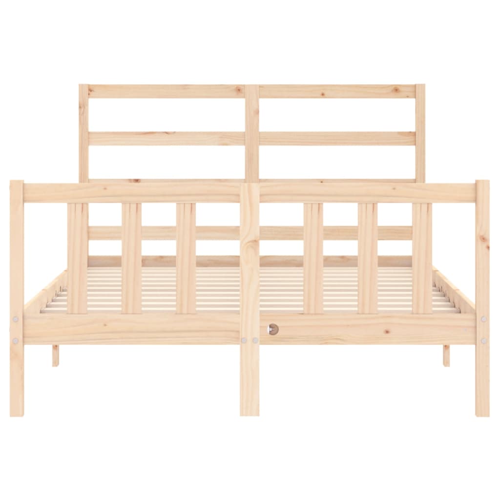 Bed Frame without Mattress 120x200 cm Solid Wood Pine