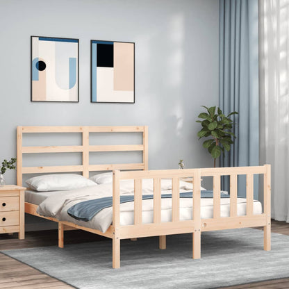Bed Frame without Mattress 120x200 cm Solid Wood Pine