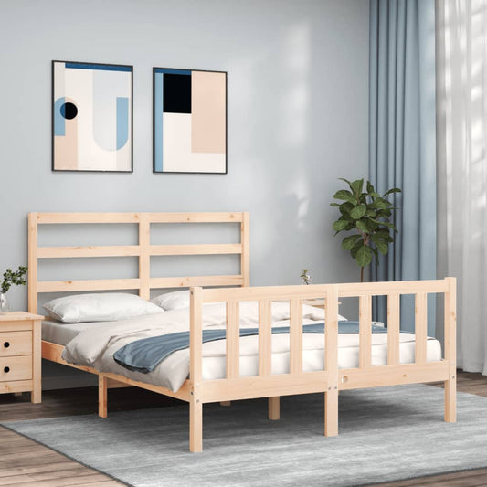 Bed Frame without Mattress 120x200 cm Solid Wood Pine