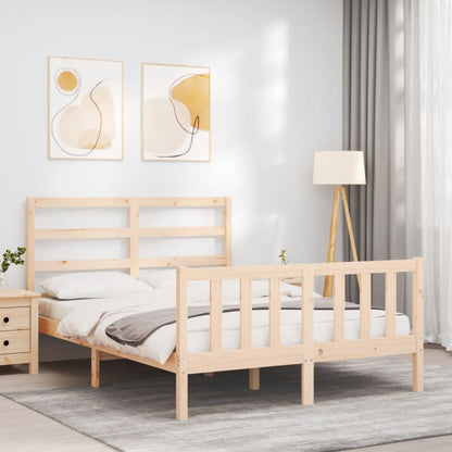 Bed Frame without Mattress 140x200 cm Solid Wood Pine