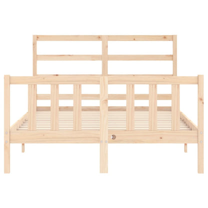 Bed Frame without Mattress 140x200 cm Solid Wood Pine