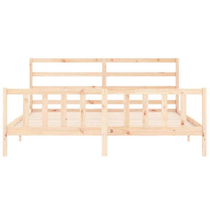 Bed Frame without Mattress 200x200 cm Solid Wood Pine