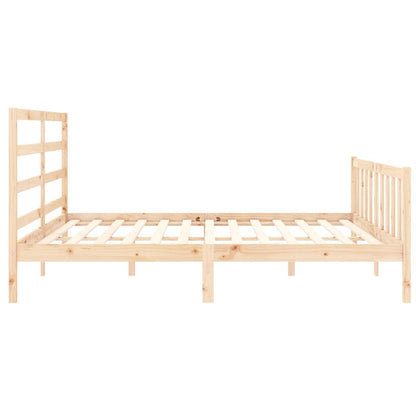 Bed Frame without Mattress 200x200 cm Solid Wood Pine