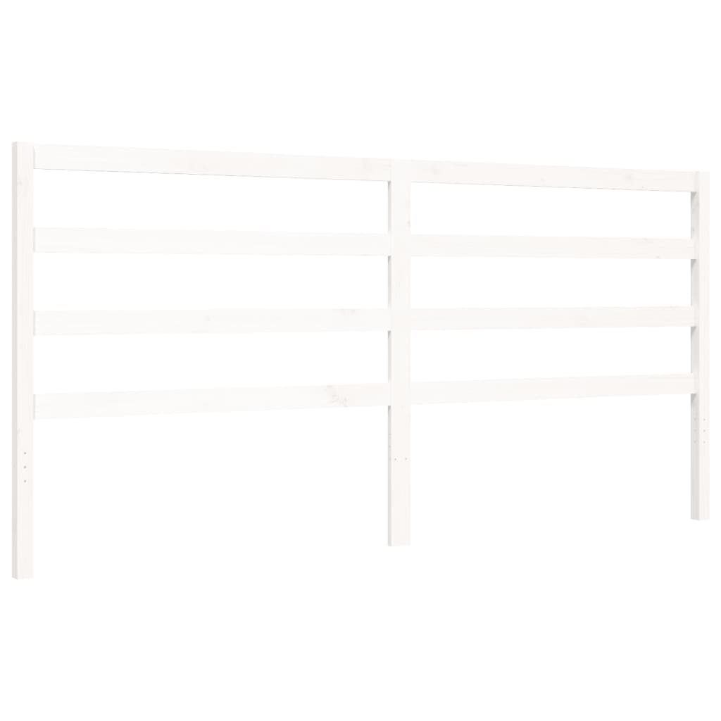 Bed Frame without Mattress White 200x200 cm Solid Wood Pine