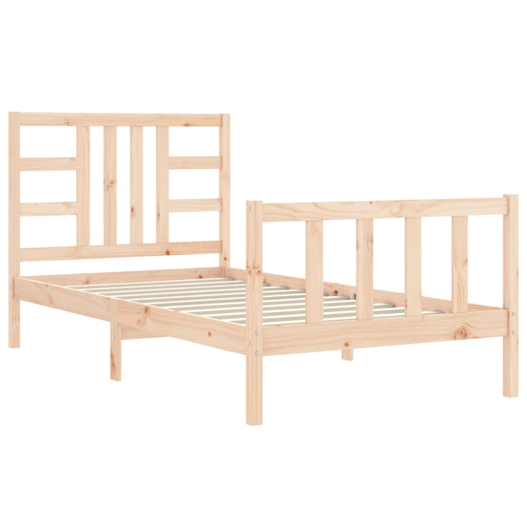 Bed Frame without Mattress 100x200 cm Solid Wood Pine
