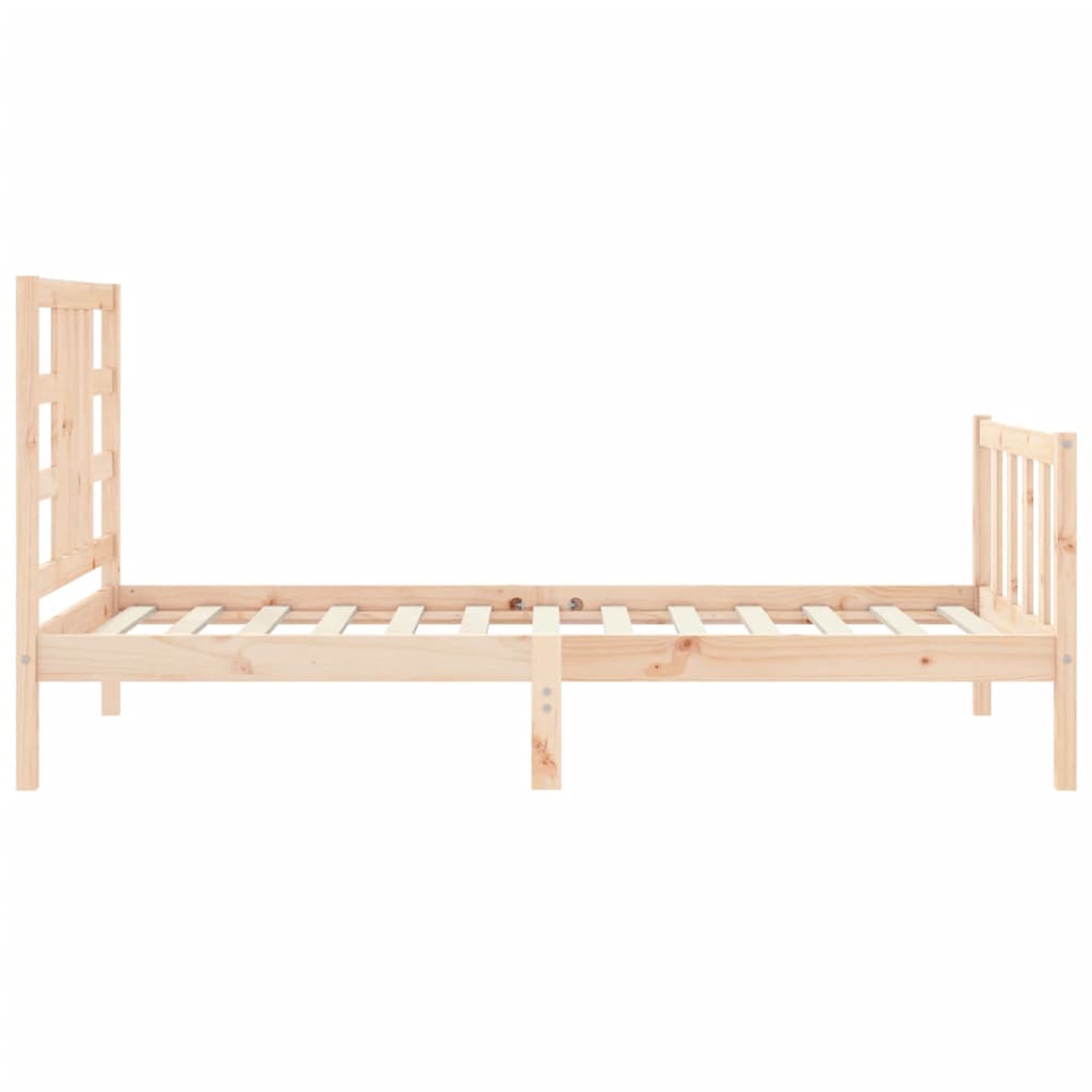 Bed Frame without Mattress 100x200 cm Solid Wood Pine