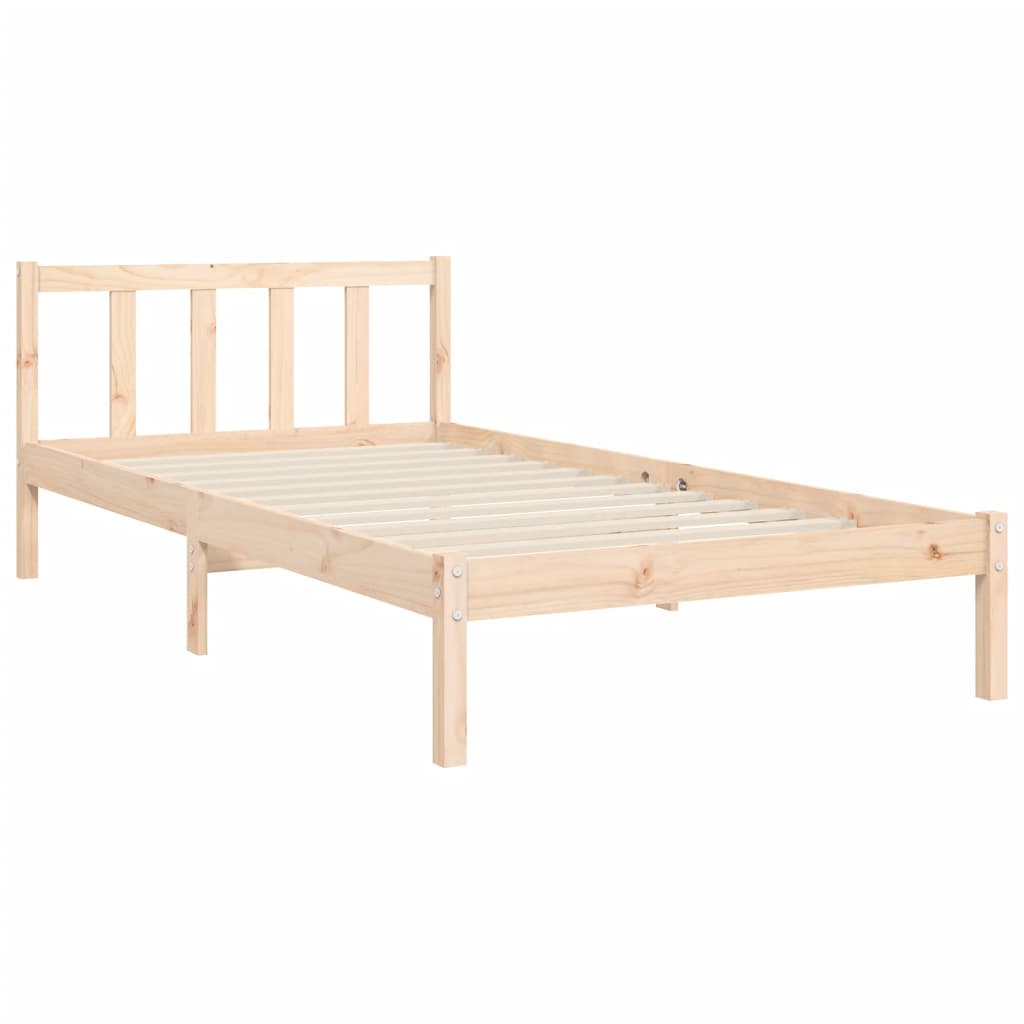 Bed Frame without Mattress 100x200 cm Solid Wood Pine