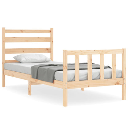 Bed Frame without Mattress 100x200 cm Solid Wood Pine