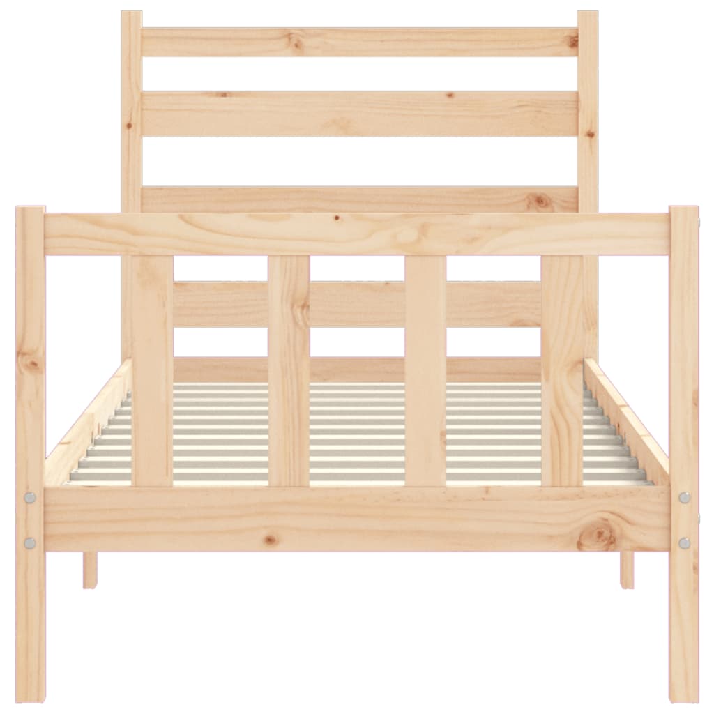 Bed Frame without Mattress 100x200 cm Solid Wood Pine