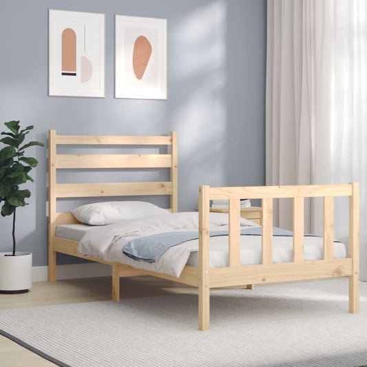Bed Frame without Mattress 100x200 cm Solid Wood Pine