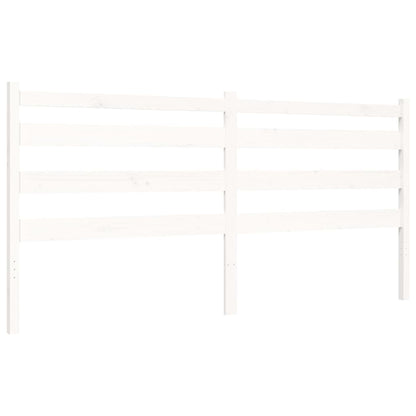 Bed Frame without Mattress White 200x200 cm Solid Wood Pine