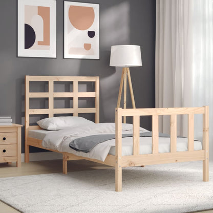 Bed Frame without Mattress 100x200 cm Solid Wood Pine