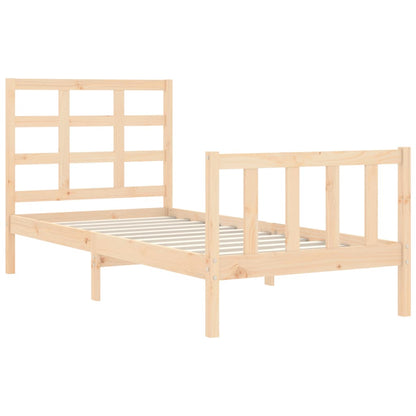 Bed Frame without Mattress 100x200 cm Solid Wood Pine