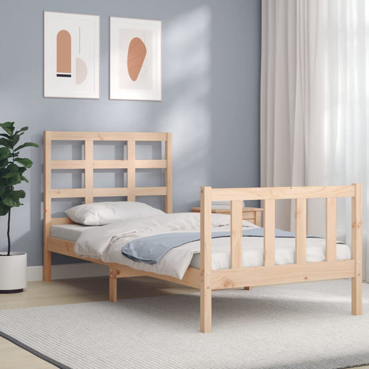 Bed Frame without Mattress 100x200 cm Solid Wood Pine