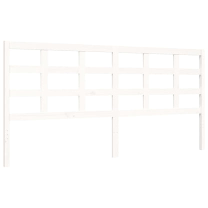 Bed Frame without Mattress White 200x200 cm Solid Wood Pine