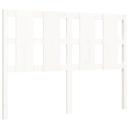 Bed Frame with Headboard White 120x200 cm Solid Wood