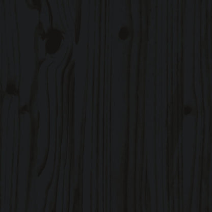 Bed Frame without Mattress Black 200x200 cm Solid Wood Pine